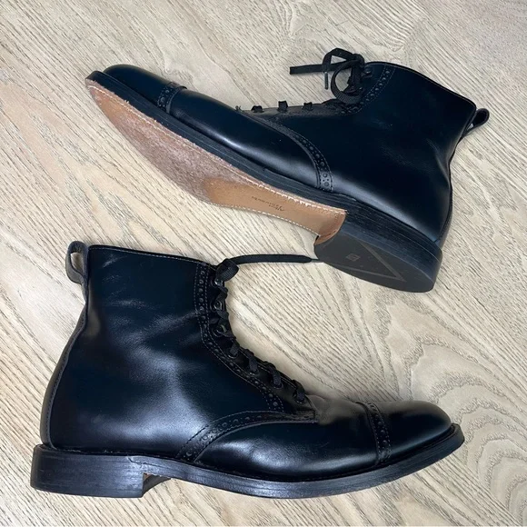 Allen Edmonds Men’s Beyfield Dress Boots Black Leather Cap Toe Size 11.5 B